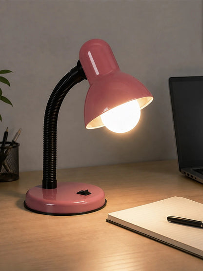 STUDENT GLB-102-0011 Modern Table Lamp with E27 Socket 1 x E27 AC 220-240V IP20 - Pink & Black - L14 x W14 x H32