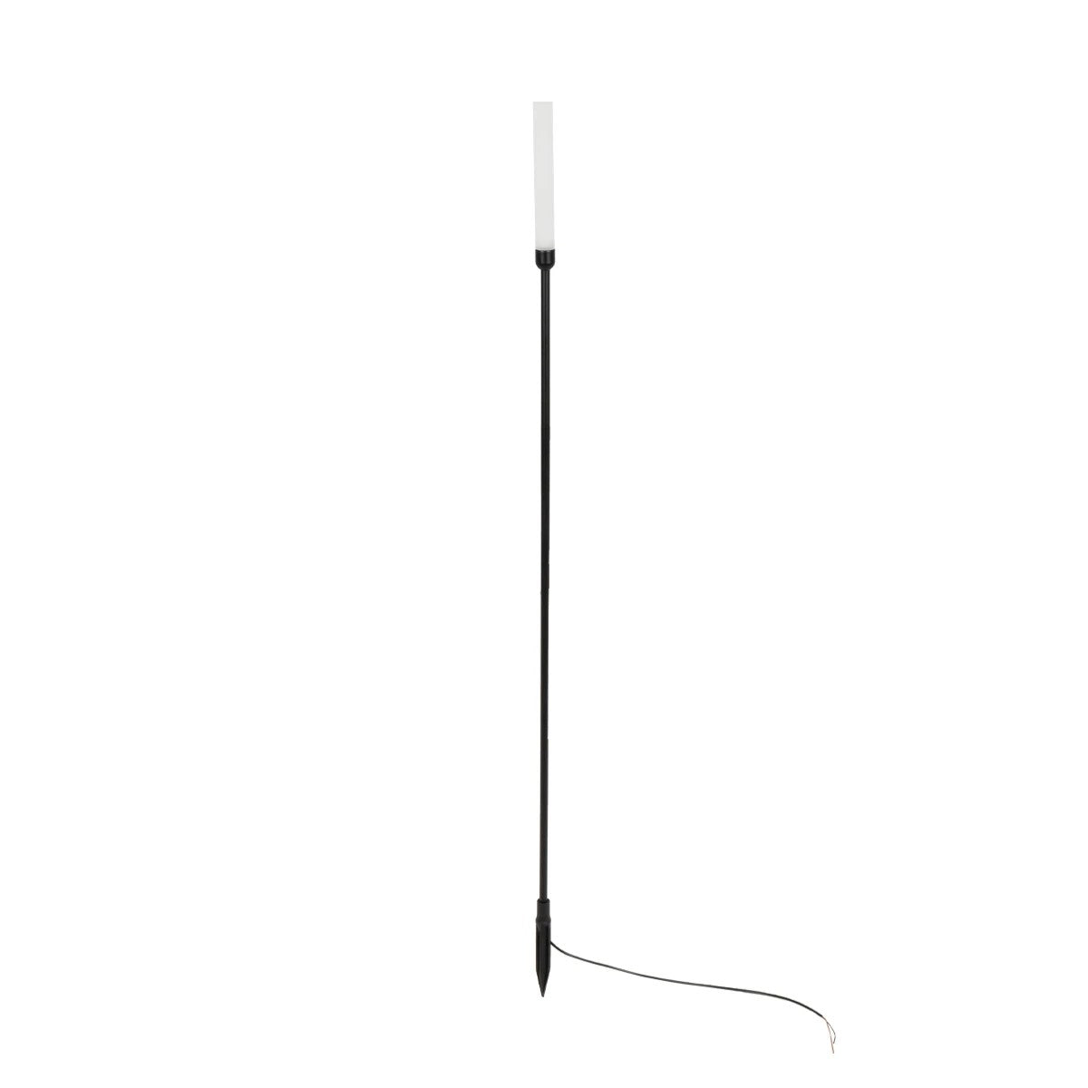 REED GLB-103-0006 Φωτιστικό Κολωνάκι Κήπου με Καρφωτή Βάση LED 2W 180lm 360° DC 24V Αδιάβροχο IP65 Θερμό Λευκό 2700K - Sanan SMD Chip - Μαύρο Ματ - Μ2 x Π2 x Υ100