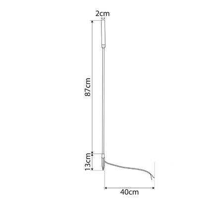 REED GLB-103-0006 Φωτιστικό Κολωνάκι Κήπου με Καρφωτή Βάση LED 2W 180lm 360° DC 24V Αδιάβροχο IP65 Θερμό Λευκό 2700K - Sanan SMD Chip - Μαύρο Ματ - Μ2 x Π2 x Υ100