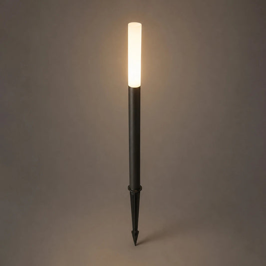 REED GLB-103-0008 Φωτιστικό Κολωνάκι Κήπου με Καρφωτή Βάση LED 5W 450lm 360° DC 24V Αδιάβροχο IP65 Θερμό Λευκό 2700K - Sanan SMD Chip - Μαύρο Ματ - Μ3 x Π3 x Υ65