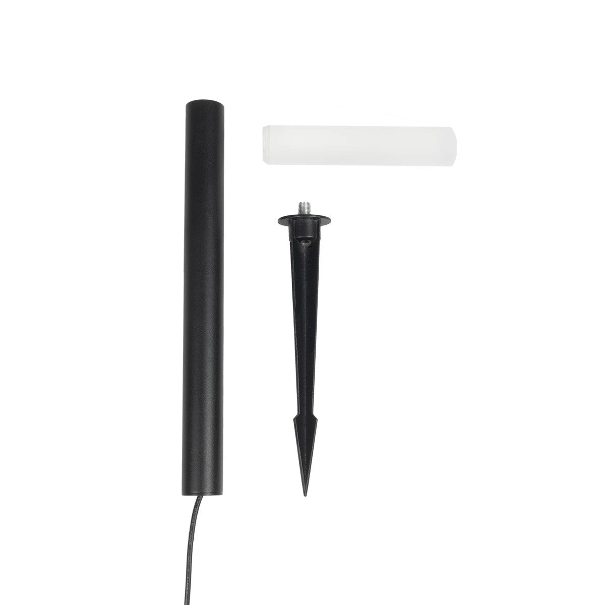 REED GLB-103-0008 Garden Spike Light LED 5W 450lm 360° DC 24V Waterproof IP65 Warm White 2700K - Sanan SMD Chip - Matte Black - L3 x W3 x H65