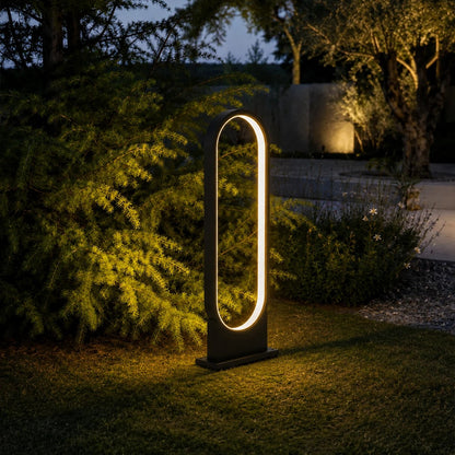 LUNEA GLB-103-0010 LED Garden Bollard Light 15W 1350lm 120° AC 220-240V Waterproof IP65 Warm White 2700K - Sanan SMD Chip - Matte Black - L22 x W7 x H60