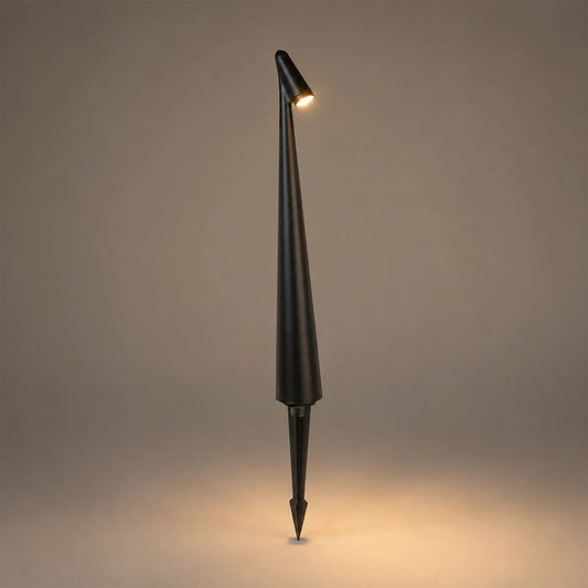 EDGE GLB-103-0011 Φωτιστικό Κολωνάκι Κήπου με Καρφωτή Βάση LED 3W 270lm 60° DC 24V Αδιάβροχο IP65 Θερμό Λευκό 2700K - Sanan SMD Chip - Μαύρο Ματ - Μ6 x Π6 x Υ45