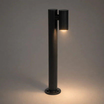 STEM GLB-103-0012 Φωτιστικό Κολωνάκι Κήπου LED 12W 1080lm 60° AC 220-240V Αδιάβροχο IP65 Θερμό Λευκό 2700K - Sanan SMD Chip - Μαύρο Ματ - Μ12 x Π18 x Υ60