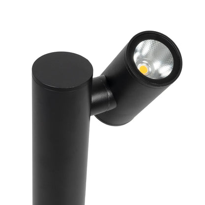 STEM GLB-103-0012 Φωτιστικό Κολωνάκι Κήπου LED 12W 1080lm 60° AC 220-240V Αδιάβροχο IP65 Θερμό Λευκό 2700K - Sanan SMD Chip - Μαύρο Ματ - Μ12 x Π18 x Υ60