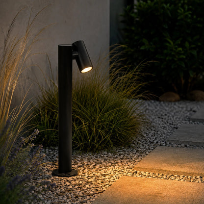 STEM GLB-103-0012 Φωτιστικό Κολωνάκι Κήπου LED 12W 1080lm 60° AC 220-240V Αδιάβροχο IP65 Θερμό Λευκό 2700K - Sanan SMD Chip - Μαύρο Ματ - Μ12 x Π18 x Υ60
