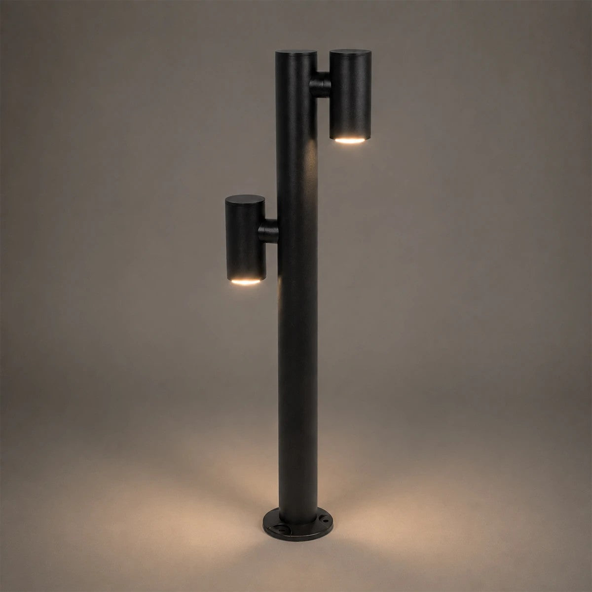 STEM GLB-103-0013 Φωτιστικό Κολωνάκι Κήπου LED 24W 2160lm 60° AC 220-240V Αδιάβροχο IP65 Θερμό Λευκό 2700K - Sanan SMD Chip - Μαύρο Ματ - Μ12 x Π25 x Υ80