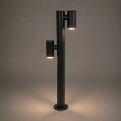 STEM GLB-103-0013 Φωτιστικό Κολωνάκι Κήπου LED 24W 2160lm 60° AC 220-240V Αδιάβροχο IP65 Θερμό Λευκό 2700K - Sanan SMD Chip - Μαύρο Ματ - Μ12 x Π25 x Υ80