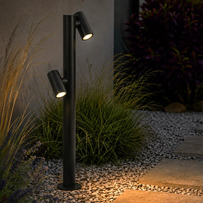 STEM GLB-103-0013 Φωτιστικό Κολωνάκι Κήπου LED 24W 2160lm 60° AC 220-240V Αδιάβροχο IP65 Θερμό Λευκό 2700K - Sanan SMD Chip - Μαύρο Ματ - Μ12 x Π25 x Υ80