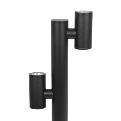 STEM GLB-103-0013 Φωτιστικό Κολωνάκι Κήπου LED 24W 2160lm 60° AC 220-240V Αδιάβροχο IP65 Θερμό Λευκό 2700K - Sanan SMD Chip - Μαύρο Ματ - Μ12 x Π25 x Υ80