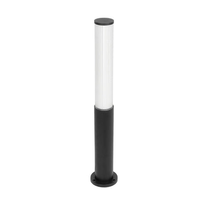CYLIS GLB-103-0014 LED Garden Bollard Light 15W 1350lm 360° AC 220-240V Waterproof IP65 Warm White 2700K - Sanan SMD Chip - Matte Black - L13 x W13 x H80