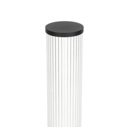 CYLIS GLB-103-0014 LED Garden Bollard Light 15W 1350lm 360° AC 220-240V Waterproof IP65 Warm White 2700K - Sanan SMD Chip - Matte Black - L13 x W13 x H80