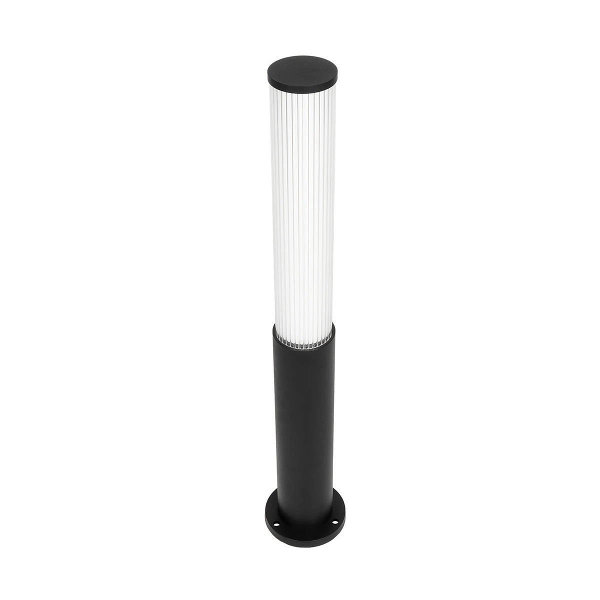 CYLIS GLB-103-0014 LED Garden Bollard Light 15W 1350lm 360° AC 220-240V Waterproof IP65 Warm White 2700K - Sanan SMD Chip - Matte Black - L13 x W13 x H80