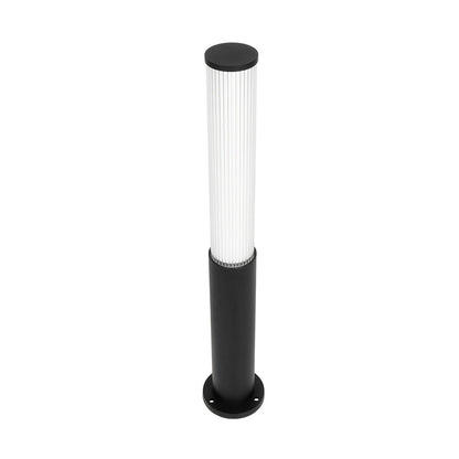 CYLIS GLB-103-0014 LED Garden Bollard Light 15W 1350lm 360° AC 220-240V Waterproof IP65 Warm White 2700K - Sanan SMD Chip - Matte Black - L13 x W13 x H80
