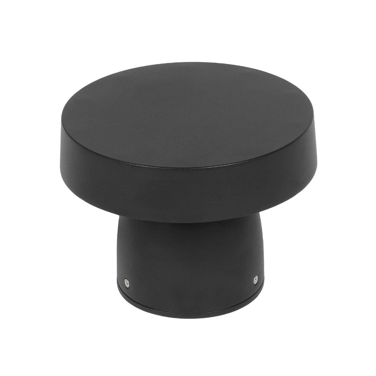 MUSH GLB-103-0016 LED Garden Bollard Light 12W 1080lm 90° AC 220-240V Waterproof IP65 Warm White 2700K - Sanan SMD Chip - Matte Black - L18 x W18 x H15