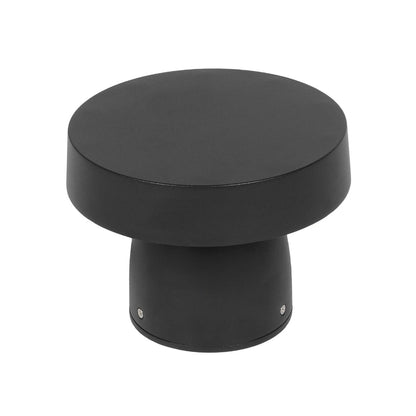 MUSH GLB-103-0016 LED Garden Bollard Light 12W 1080lm 90° AC 220-240V Waterproof IP65 Warm White 2700K - Sanan SMD Chip - Matte Black - L18 x W18 x H15