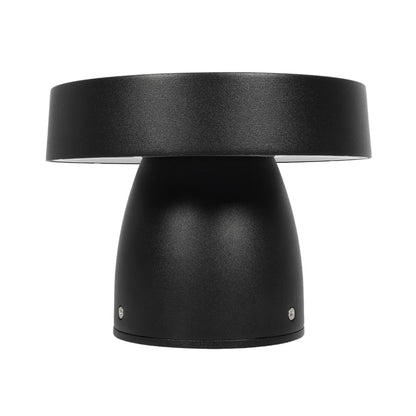 MUSH GLB-103-0016 LED Garden Bollard Light 12W 1080lm 90° AC 220-240V Waterproof IP65 Warm White 2700K - Sanan SMD Chip - Matte Black - L18 x W18 x H15