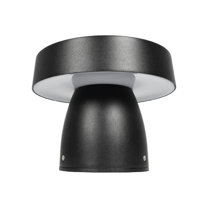 MUSH GLB-103-0016 LED Garden Bollard Light 12W 1080lm 90° AC 220-240V Waterproof IP65 Warm White 2700K - Sanan SMD Chip - Matte Black - L18 x W18 x H15