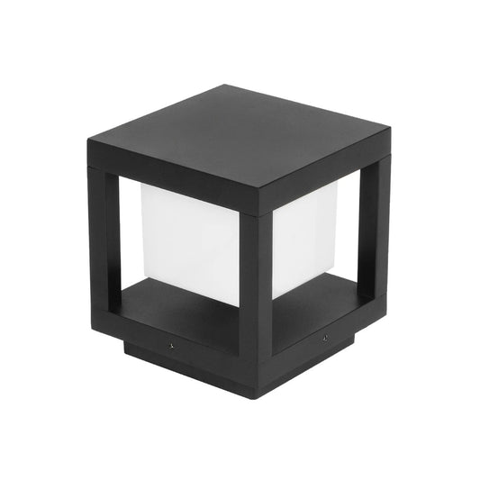 PRISM GLB-103-0017 Φωτιστικό Κολωνάκι Κήπου LED 10W 900lm 90° AC 220-240V Αδιάβροχο IP65 Θερμό Λευκό 2700K - Sanan SMD Chip - Μαύρο Ματ - Μ15 x Π15 x Υ16