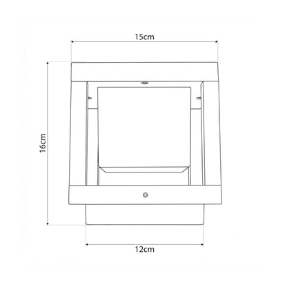 PRISM GLB-103-0017 LED Garden Bollard Light 10W 900lm 90° AC 220-240V Waterproof IP65 Warm White 2700K - Sanan SMD Chip - Matte Black - L15 x W15 x H16