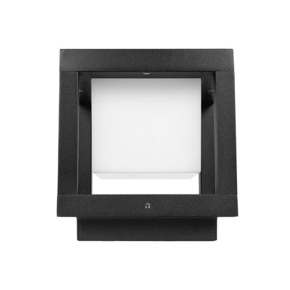 PRISM GLB-103-0017 LED Garden Bollard Light 10W 900lm 90° AC 220-240V Waterproof IP65 Warm White 2700K - Sanan SMD Chip - Matte Black - L15 x W15 x H16