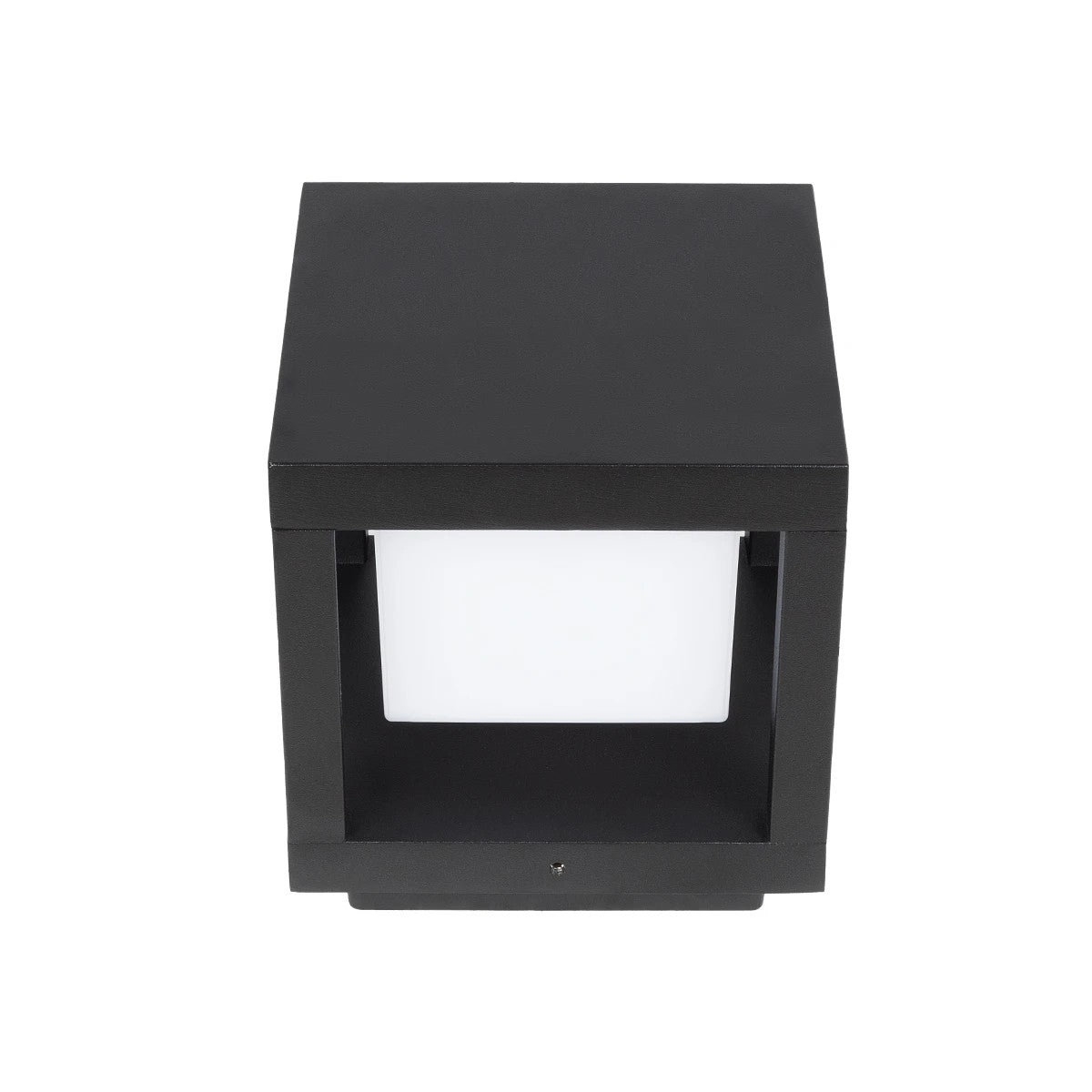 PRISM GLB-103-0017 LED Garden Bollard Light 10W 900lm 90° AC 220-240V Waterproof IP65 Warm White 2700K - Sanan SMD Chip - Matte Black - L15 x W15 x H16