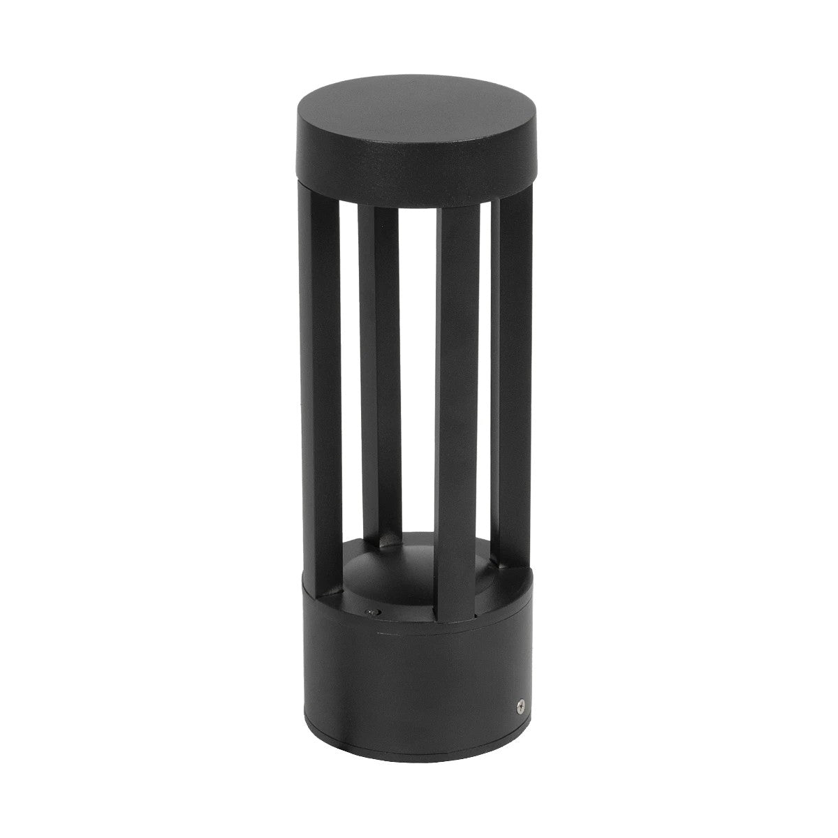 PRISM GLB-103-0018 LED Garden Bollard Light 8W 720lm 90° AC 220-240V Waterproof IP65 Warm White 2700K - Sanan SMD Chip - Matte Black - L10.5 x W10.5 x H30
