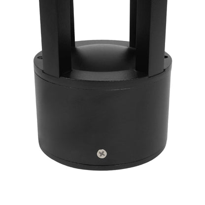PRISM GLB-103-0018 LED Garden Bollard Light 8W 720lm 90° AC 220-240V Waterproof IP65 Warm White 2700K - Sanan SMD Chip - Matte Black - L10.5 x W10.5 x H30