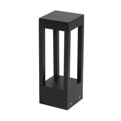 PRISM GLB-103-0019 LED Garden Bollard Light 8W 720lm 90° AC 220-240V Waterproof IP65 Warm White 2700K - Sanan SMD Chip - Matte Black - L11 x W11 x H30