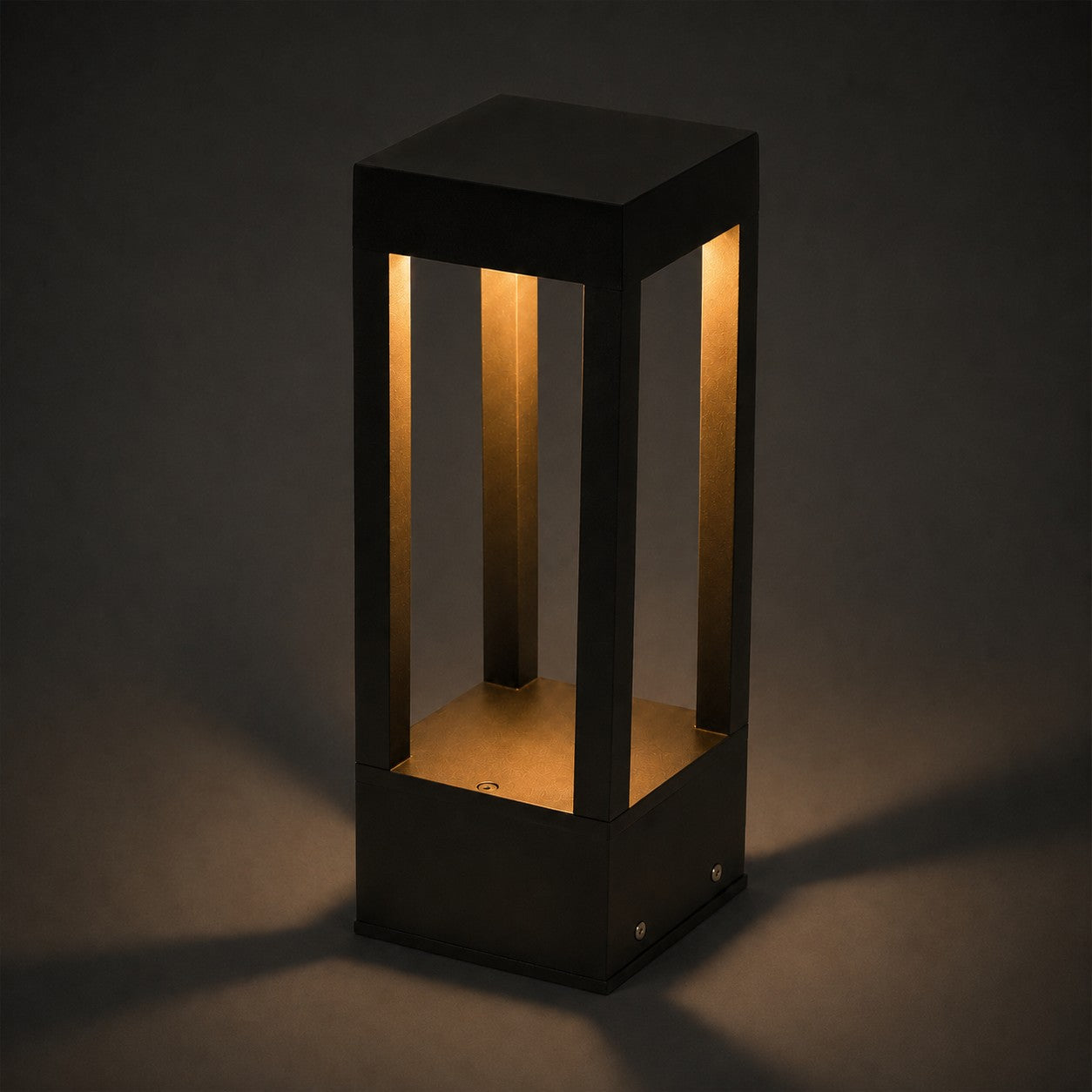 PRISM GLB-103-0019 LED Garden Bollard Light 8W 720lm 90° AC 220-240V Waterproof IP65 Warm White 2700K - Sanan SMD Chip - Matte Black - L11 x W11 x H30