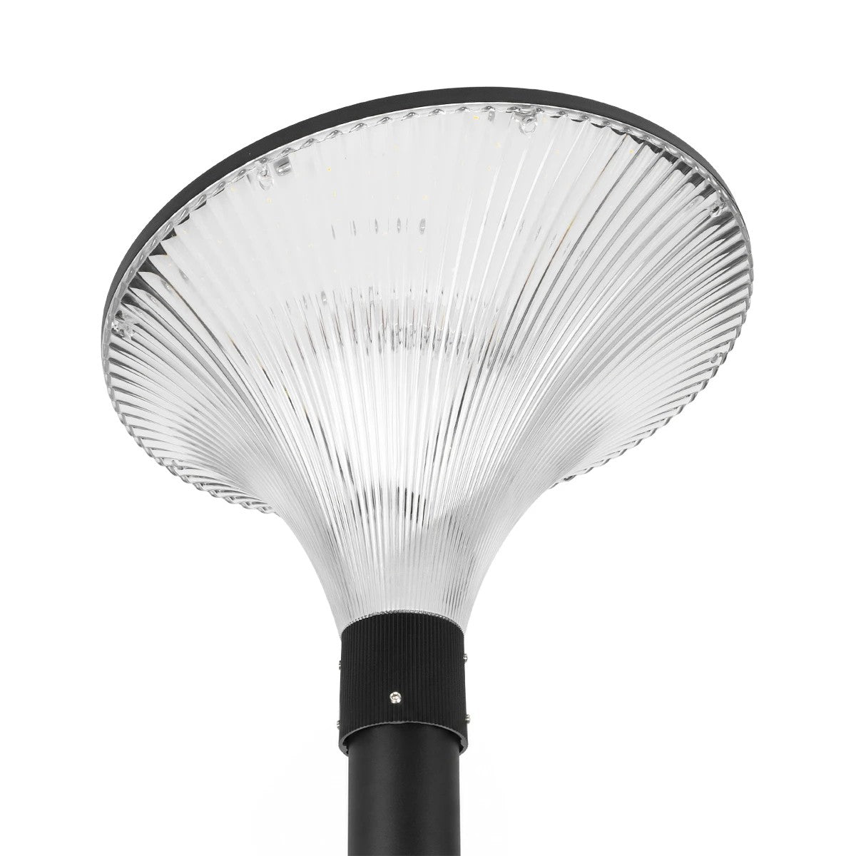 TOPIS GLB-103-0020 Post Top Square/Park/Garden LED 50W 4500lm 360° AC 220-240V Waterproof IP65 Warm White 2700K - Sanan SMD Chip - Matte Black - L50 x W50 x H39
