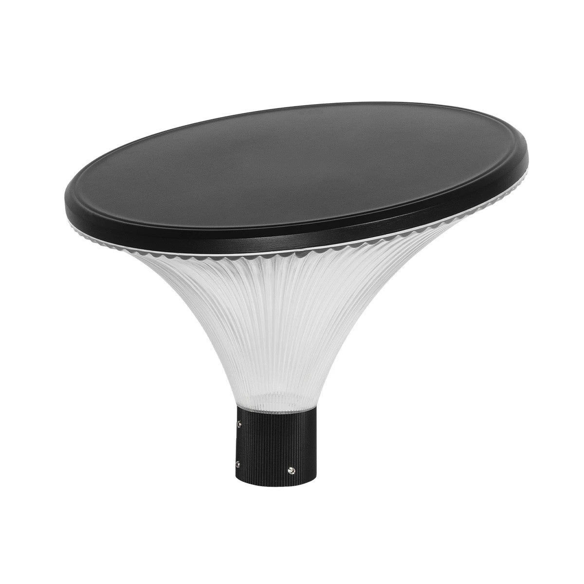 TOPIS GLB-103-0020 Post Top Square/Park/Garden LED 50W 4500lm 360° AC 220-240V Waterproof IP65 Warm White 2700K - Sanan SMD Chip - Matte Black - L50 x W50 x H39