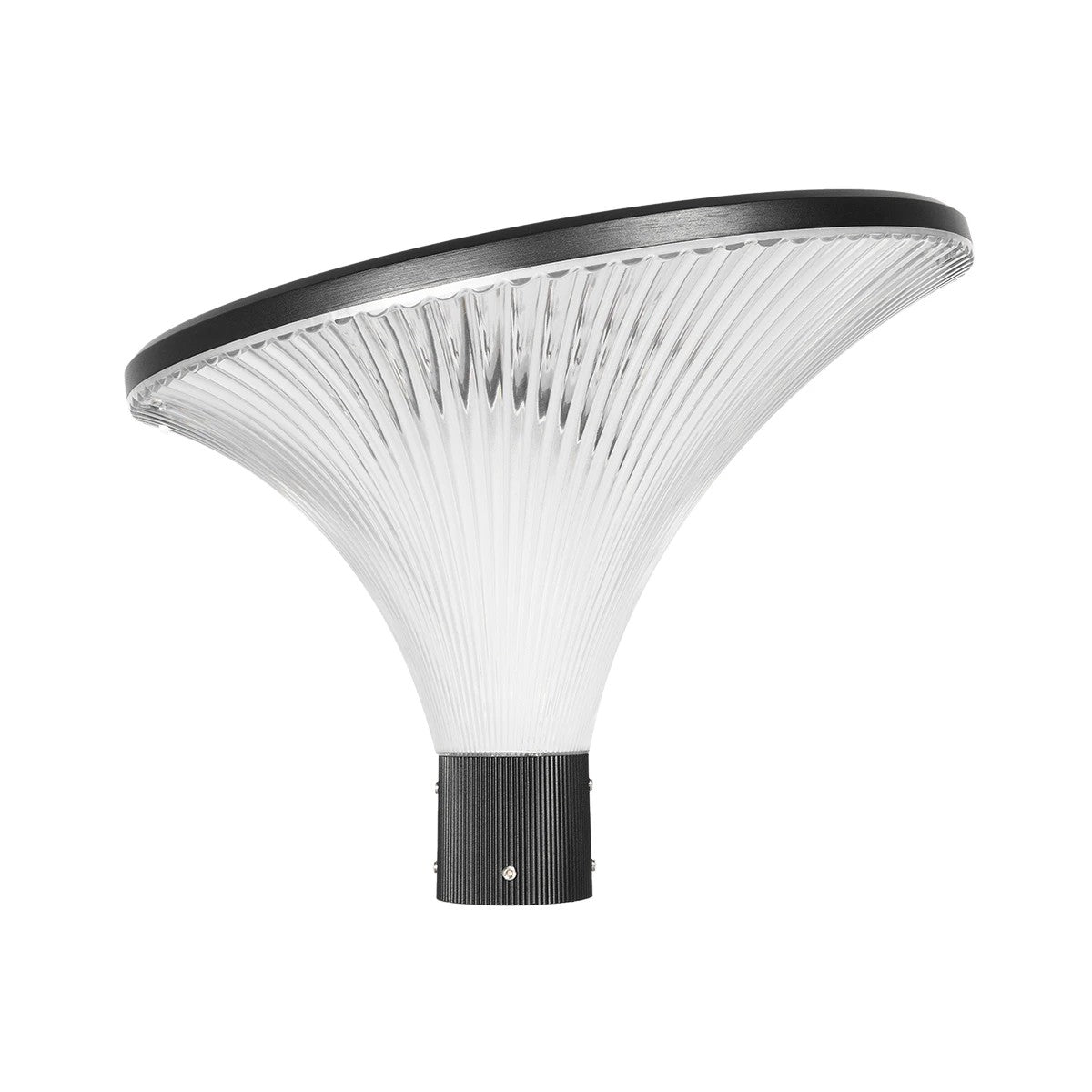 TOPIS GLB-103-0020 Post Top Square/Park/Garden LED 50W 4500lm 360° AC 220-240V Waterproof IP65 Warm White 2700K - Sanan SMD Chip - Matte Black - L50 x W50 x H39