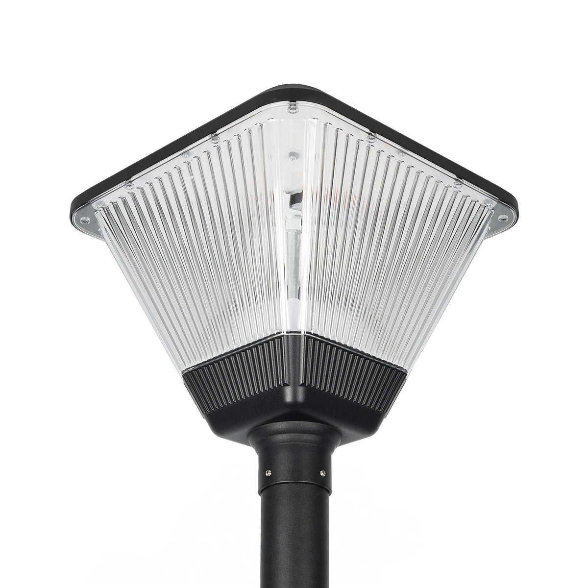 TOPIS GLB-103-0021 Post Top Square/Park/Garden Headlight LED 50W 4500lm 360° AC 220-240V Waterproof IP65 Warm White 2700K - Sanan SMD Chip - Matte Black - L45 x W45 x H40