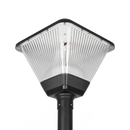 TOPIS GLB-103-0021 Post Top Square/Park/Garden Headlight LED 50W 4500lm 360° AC 220-240V Waterproof IP65 Warm White 2700K - Sanan SMD Chip - Matte Black - L45 x W45 x H40