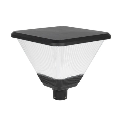 TOPIS GLB-103-0021 Post Top Square/Park/Garden Headlight LED 50W 4500lm 360° AC 220-240V Waterproof IP65 Warm White 2700K - Sanan SMD Chip - Matte Black - L45 x W45 x H40