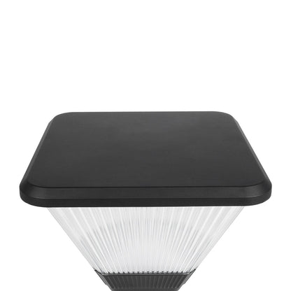 TOPIS GLB-103-0021 Post Top Square/Park/Garden Headlight LED 50W 4500lm 360° AC 220-240V Waterproof IP65 Warm White 2700K - Sanan SMD Chip - Matte Black - L45 x W45 x H40
