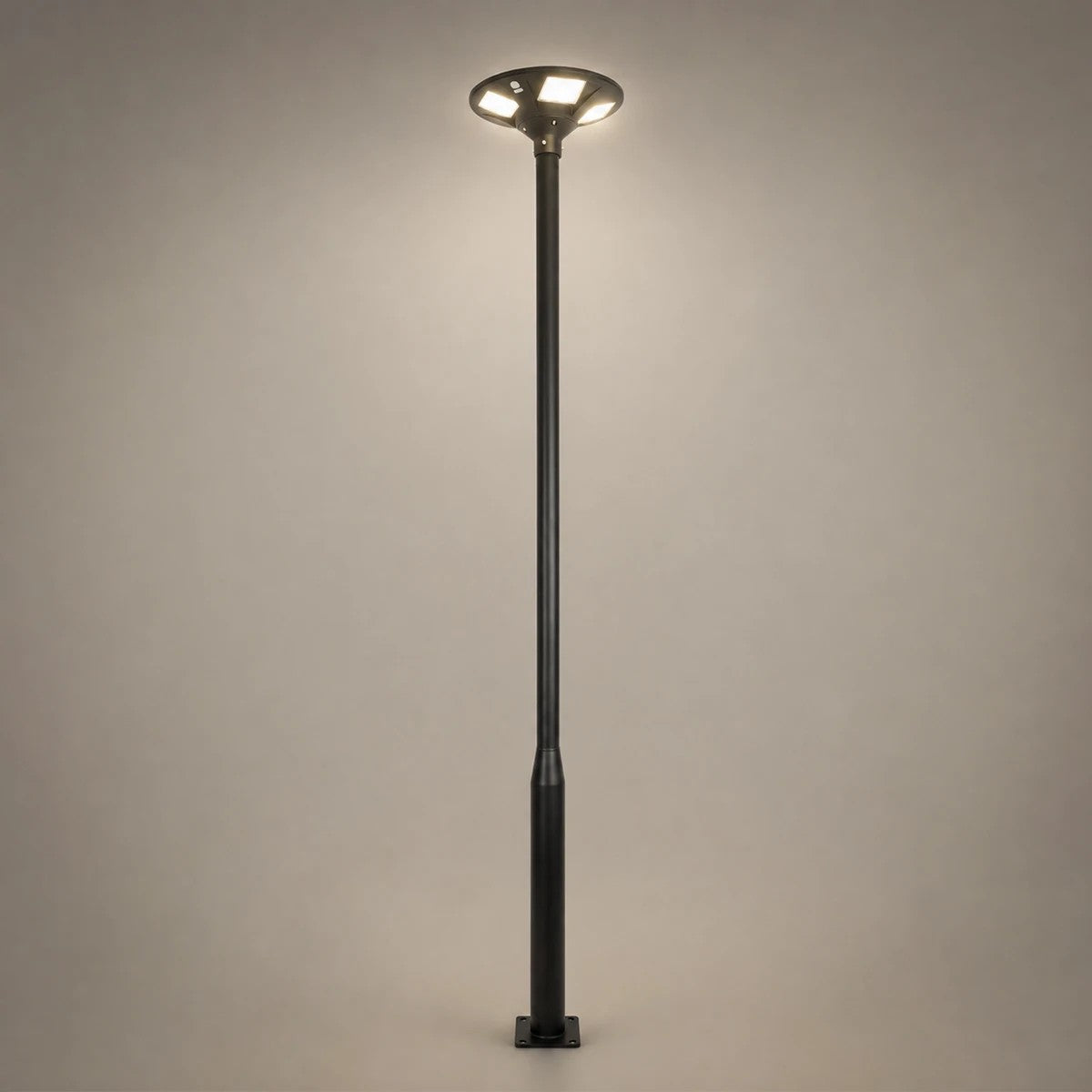 STILO GLB-103-0022 Post/Column for Square/Park/Garden Light - Matte Black - L21 x W21 x H290