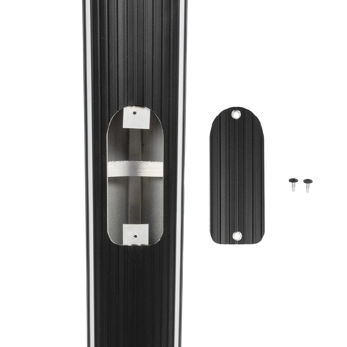 STILIA GLB-103-0023 Pole/Post for Square/Park/Garden LED Light 72W 6480lm 120° AC 220-240V Waterproof IP65 Warm White 2700K - Sanan SMD Chip - Matte Black - L21 x W21 x H300