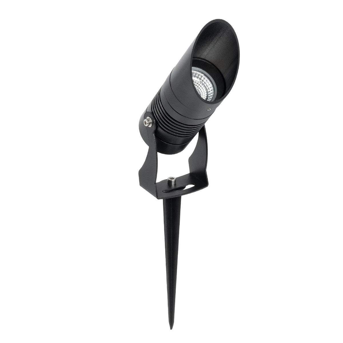 GARDO GLB-103-0025 Spot Light for Plants - Trees with Garden Base / Spike LED 10W 900lm 24° DC 24V Waterproof IP65 Warm White 2700K - Sanan SMD Chip - Matt Black - L5 x W5 x H18