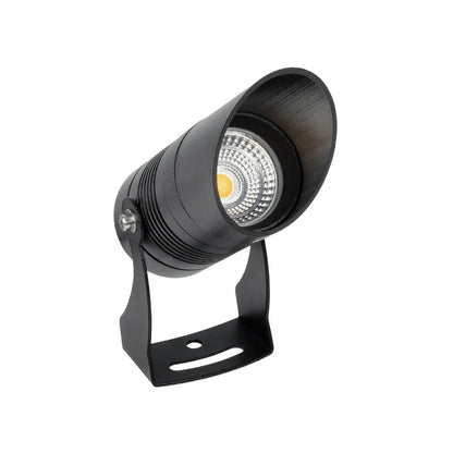 GARDO GLB-103-0025 Spot Light for Plants - Trees with Garden Base / Spike LED 10W 900lm 24° DC 24V Waterproof IP65 Warm White 2700K - Sanan SMD Chip - Matt Black - L5 x W5 x H18