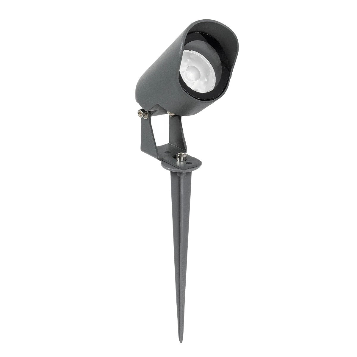TREKO GLB-103-0026 Spot Light for Plants - Trees with Garden Base / Spike LED 3W 270lm 5° DC 24V Waterproof IP65 Warm White 2700K - Sanan SMD Chip - Matte Anthracite Grey - L5 x W5 x H12
