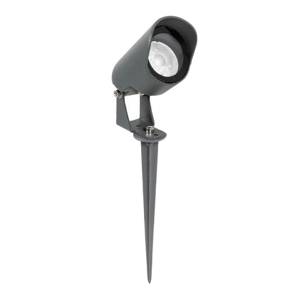 TREKO GLB-103-0026 Spot Light for Plants - Trees with Garden Base / Spike LED 3W 270lm 5° DC 24V Waterproof IP65 Warm White 2700K - Sanan SMD Chip - Matte Anthracite Grey - L5 x W5 x H12