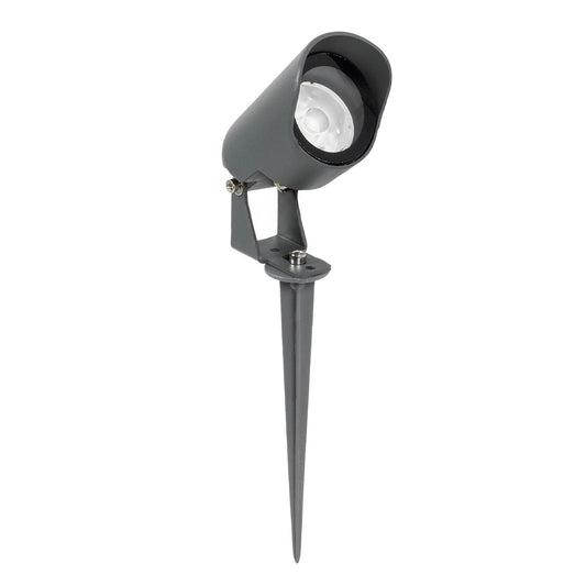 TREKO GLB-103-0026 Φωτιστικό Σποτ για Φυτά - Δέντρα με Βάση Κήπου / Καρφωτό LED 3W 270lm 5° DC 24V Αδιάβροχο IP65 Θερμό Λευκό 2700K - Sanan SMD Chip - Γκρι Ανθρακί Ματ - Μ5 x Π5 x Υ12