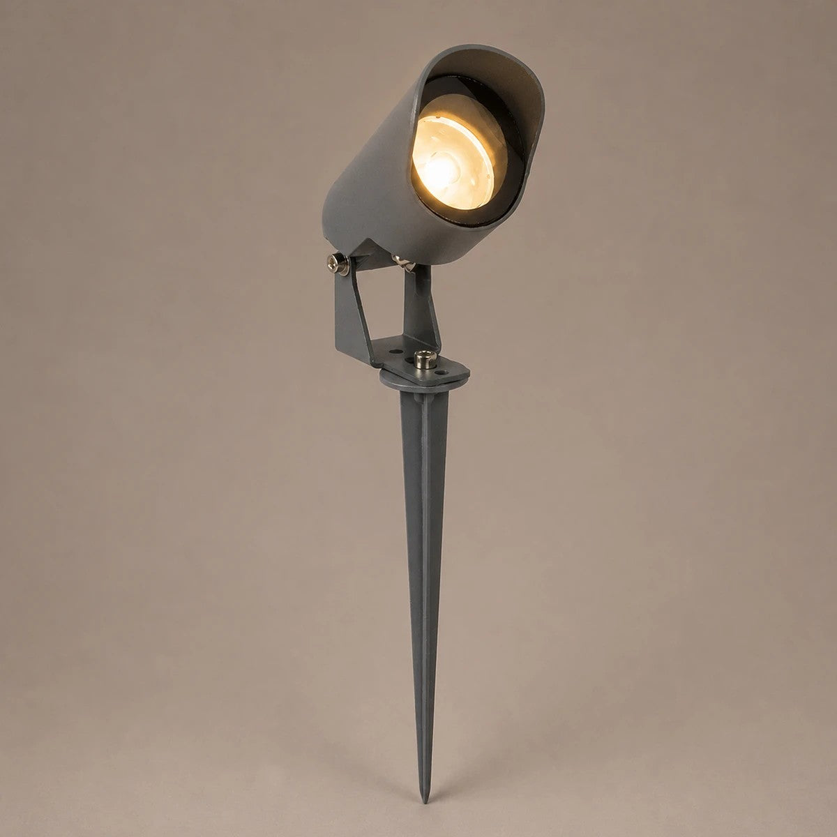 TREKO GLB-103-0026 Spot Light for Plants - Trees with Garden Base / Spike LED 3W 270lm 5° DC 24V Waterproof IP65 Warm White 2700K - Sanan SMD Chip - Matte Anthracite Grey - L5 x W5 x H12