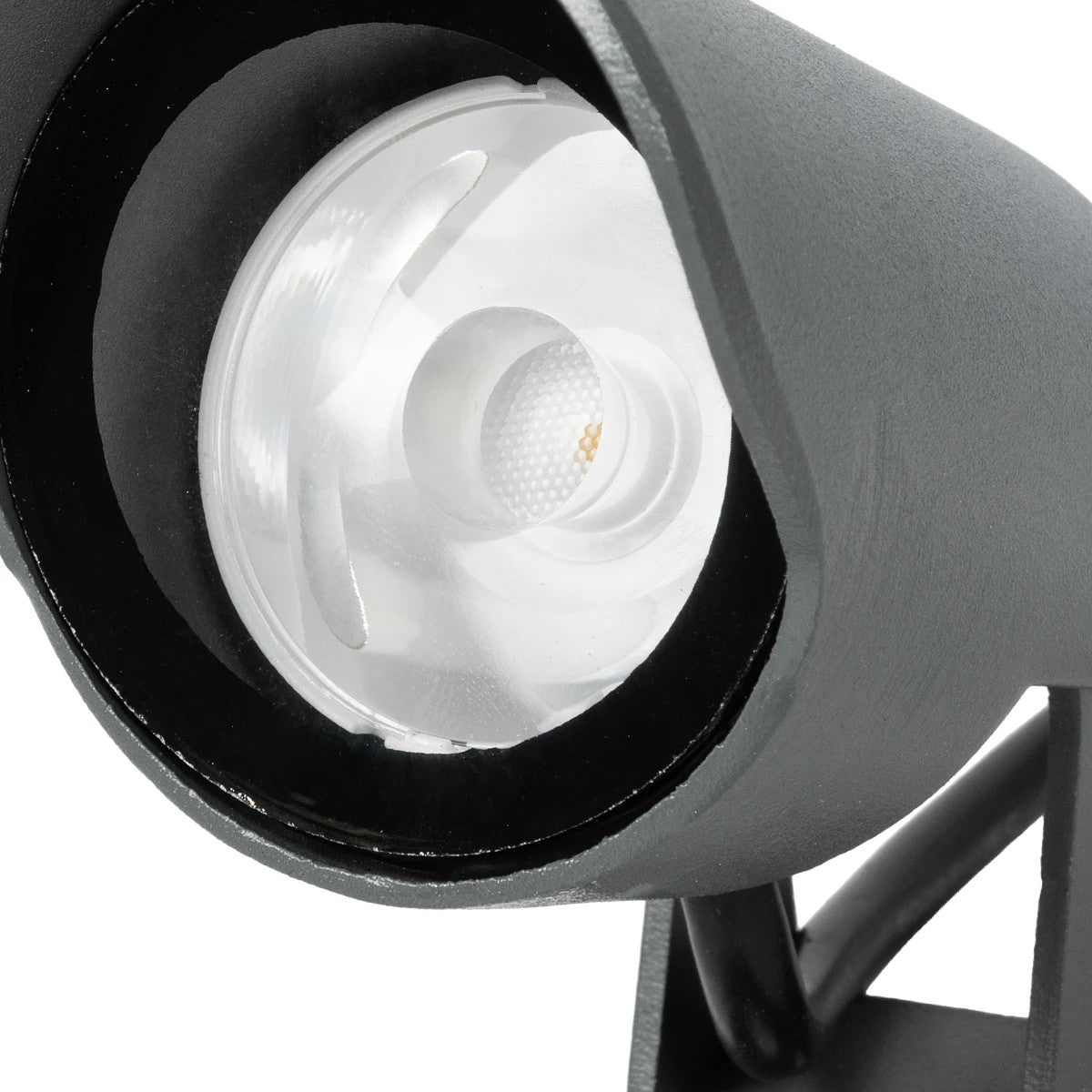 TREKO GLB-103-0026 Spot Light for Plants - Trees with Garden Base / Spike LED 3W 270lm 5° DC 24V Waterproof IP65 Warm White 2700K - Sanan SMD Chip - Matte Anthracite Grey - L5 x W5 x H12