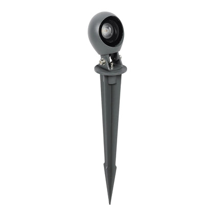 GARDIS GLB-103-0027 Spot Light for Plants - Trees with Garden Base / Spike LED 3W 270lm 24° DC 24V Waterproof IP65 Warm White 2700K - Sanan SMD Chip - Matte Charcoal Grey - L4.5 x W4 x H7