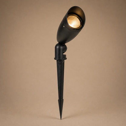 TRABI GLB-103-0028 Spot Light for Plants - Trees with Garden Base / Spike LED 12W 1080lm 24° DC 24V Waterproof IP65 Warm White 2700K - Sanan SMD Chip - Matte Black - L6.5 x W6.5 x H18.5