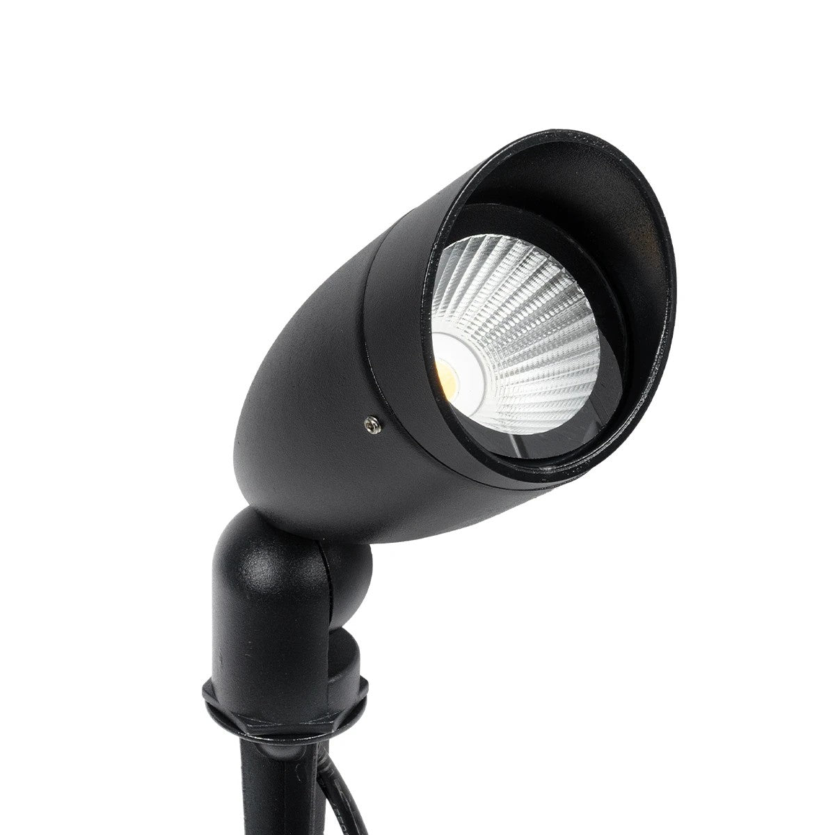 TRABI GLB-103-0028 Spot Light for Plants - Trees with Garden Base / Spike LED 12W 1080lm 24° DC 24V Waterproof IP65 Warm White 2700K - Sanan SMD Chip - Matte Black - L6.5 x W6.5 x H18.5