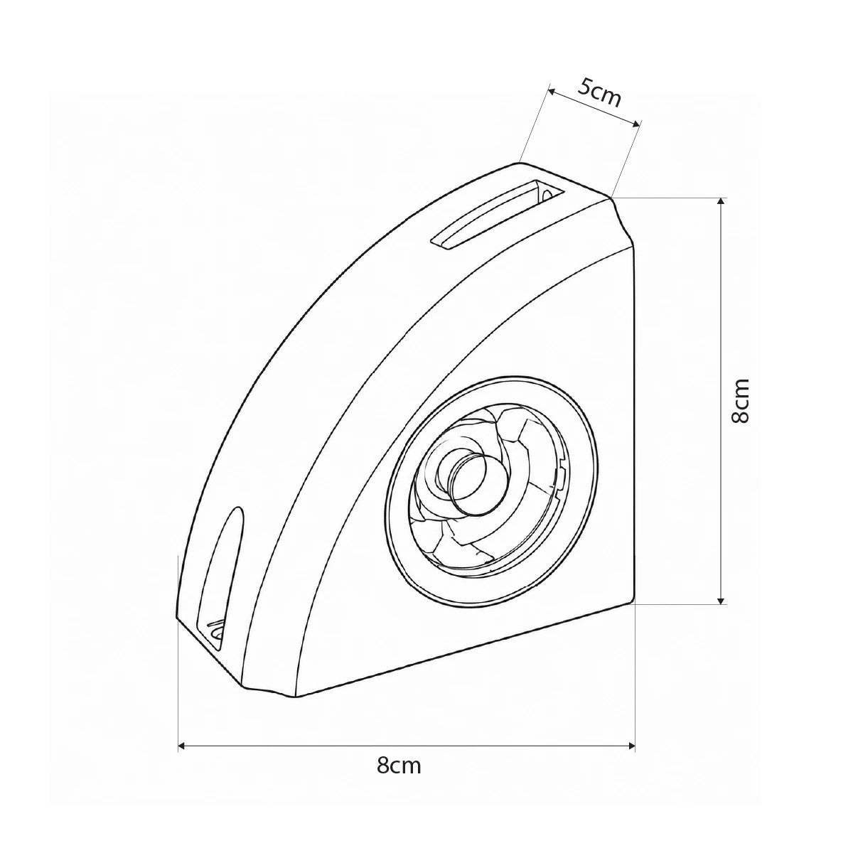 FLOODORA GLB-103-0029 LED Wall Washer Spot Light 3W 270lm 5° AC 220-240V Waterproof IP65 Warm White 2700K - Sanan SMD Chip - Matte Anthracite Grey - L8 x W5 x H8